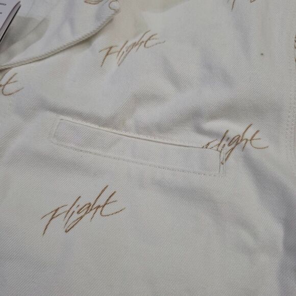 Nike Air Jordan Flight Essentials Denim Button-Down Shirt Off-White Women's S LE - Picture 5 of 8